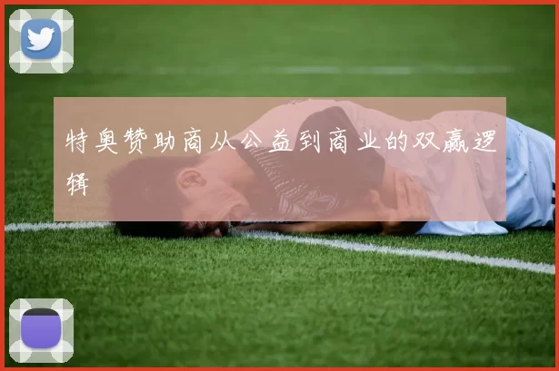 特奥赞助商从公益到商业的双赢逻辑